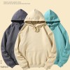 Factory Custom logo Design Cotton Drop Shoulder Pullover Street Hoodies Men Heavyweight Oversize Plain Hoodies