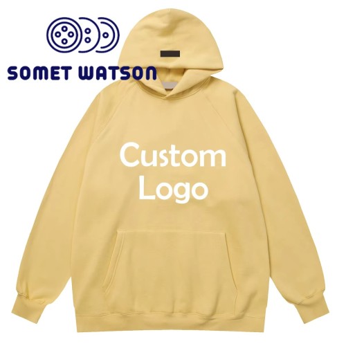 Hoodies Custom logo 100%cotton Drawing Fleece Pullover Hoodie for Men