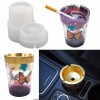 DIY Crystal Resin Drop Rubber Ashtray Double -Layer Vehicle Ashtray Mirror Silicone Mold