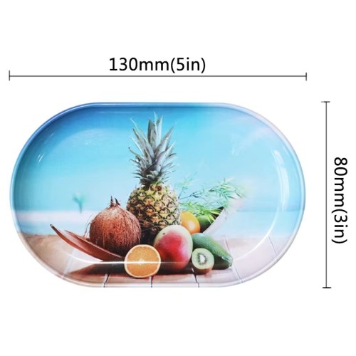 Wholesale High Quality Full Custom Printed Plain Herb Tobacco Metal Tin Rolling Tray Melamine Plates