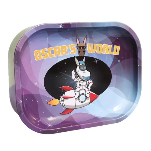 Wholesale High Quality Full Custom Printed Plain Herb Tobacco Metal Tin Rolling Tray Melamine Plates