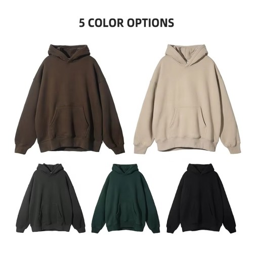 Hoodie Custom logo 500G 100% Cotton Heavyweight Fleece Blank Oversized Plus Size Men'S Hoodies