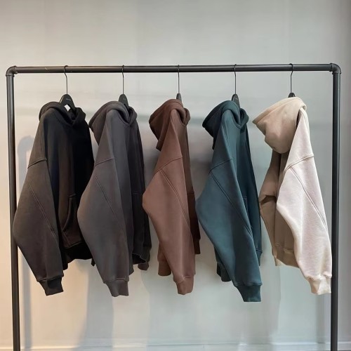 Hoodie Custom logo 500G 100% Cotton Heavyweight Fleece Blank Oversized Plus Size Men'S Hoodies