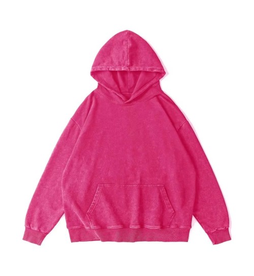 350gsm Heavyweight Hoodie Vintage Hot Sale Autumn Winter Custom Brand Men's Washed Hoodies 500gsm