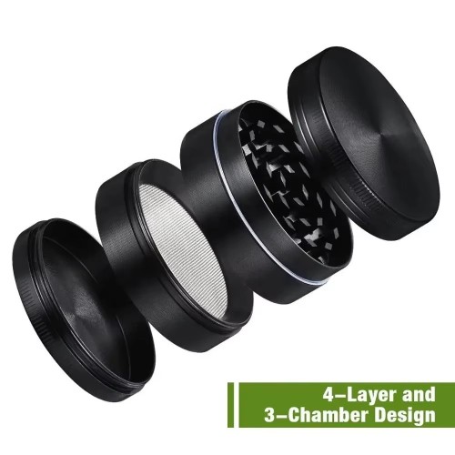 Wholesale High Quality Zinc Alloy Colorful Grinder 50MM Logo Customized Metal Herb Grinder