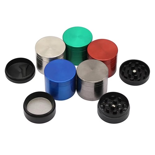 Wholesale High Quality Zinc Alloy Colorful Grinder 50MM Logo Customized Metal Herb Grinder