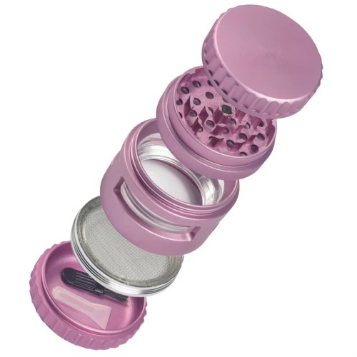 UV Sterilizable 60mm Titanium Grinder Antibacterial Surface Custom Branding