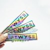 Custom Adhesive Waterproof logo Hologram Holographic Waterproof Mini Stickers Laptop Decorative Animation Stickers
