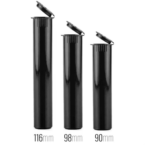 King Size Conical 116mm Tube Container Plastic Tube Pop Top Tube Package Black,white clear Color