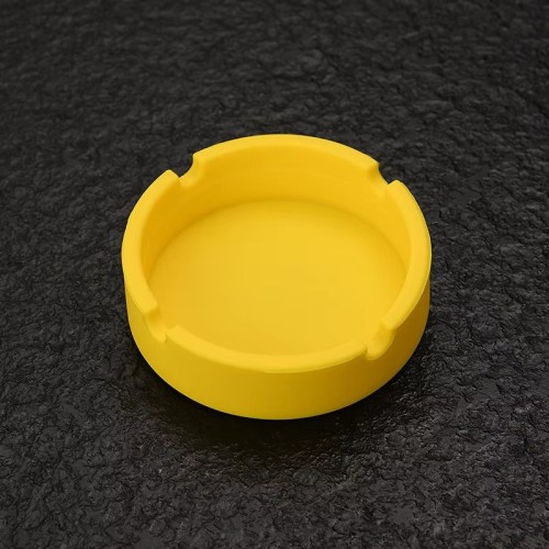 Customized Unbreakable Silicone Round Ashtray for Indoor or Outdoor Smoking Accessories Custom Ashtray