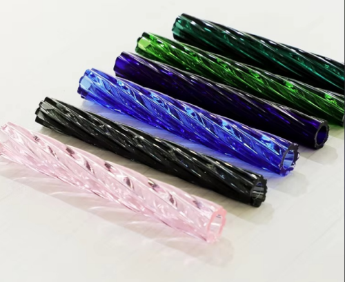 Borosilicate Glass Filter Tips Smoking for Rolling Paper Customize Logo Multiple Holes Hookah Mouth Tips Glass Tube