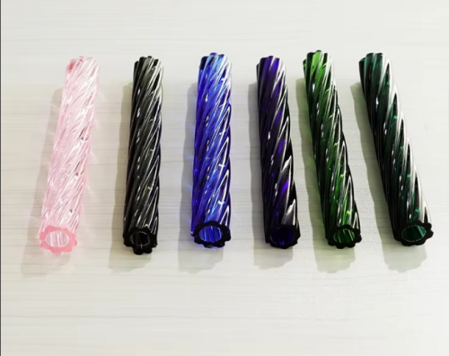 Borosilicate Glass Filter Tips Smoking for Rolling Paper Customize Logo Multiple Holes Hookah Mouth Tips Glass Tube