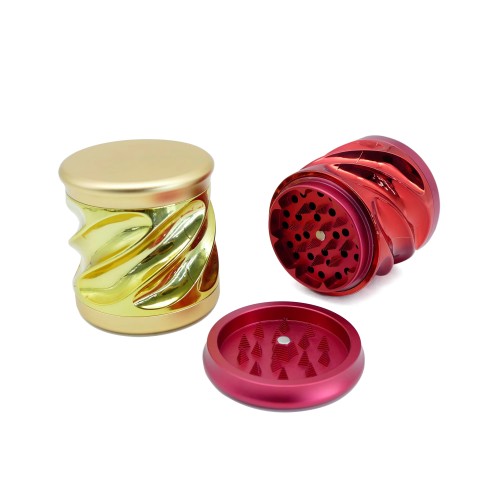 New Arrival Premium Shape Herb Grinder Custom Logo Cool Aluminum Tobacco Grinder Fashion Smoke Shop