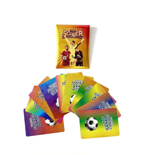 Football Star Card Gold Silver Black Colorful Footballer Trading Game Soccer Collection Soccer Player Cards for Kids