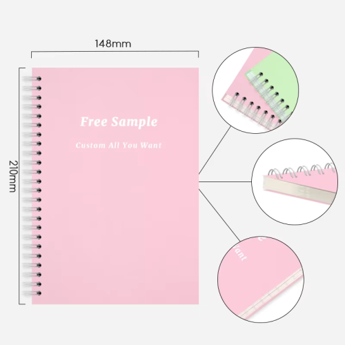 School 100 Pages Spiral Notebooks and Pen Set School Supplies Journal Custom Branded Spiral Notebook