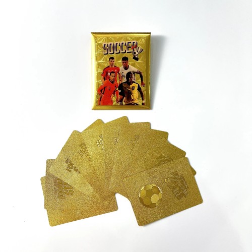 Football Star Card Gold Silver Black Colorful Footballer Trading Game Soccer Collection Soccer Player Cards for Kids
