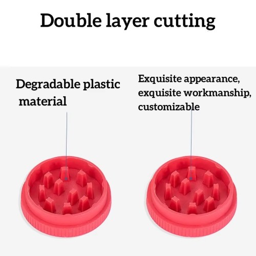 Plastic Grinders Customize Logo Smoking Accessories Tobacco Grinder