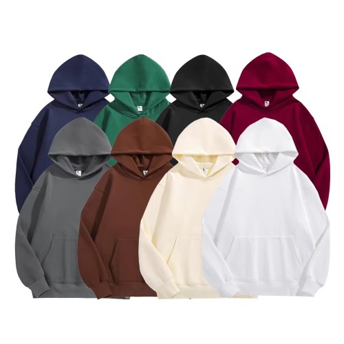 Plus Size Men's Hoodies 100% Cotton Blank Hoody Custom Printing Your Brand Logo Fleece Oversized Pullover Hoodie