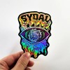 Custom Die Cut Sticker Sheet Company Designed Cartoon Logo Adhesive Label Printing Waterproof Holographic Vinyl