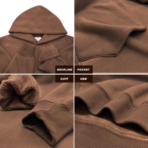 Plus Size Men's Hoodies 100% Cotton Blank Hoody Custom Printing Your Brand Logo Fleece Oversized Pullover Hoodie