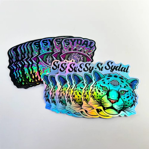 Custom Die Cut Sticker Sheet Company Designed Cartoon Logo Adhesive Label Printing Waterproof Holographic Vinyl