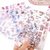 Custom Design Cute PVC Vinyl Sticker Pack Printing Kawai Aesthetic Waterproof Die Cut Logo Stickers Bulk