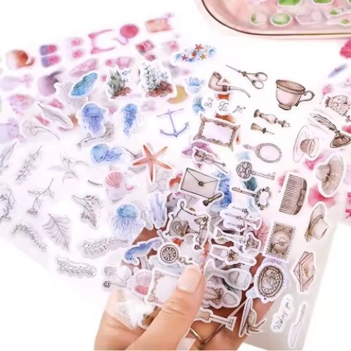 Custom Design Cute PVC Vinyl Sticker Pack Printing Kawai Aesthetic Waterproof Die Cut Logo Stickers Bulk