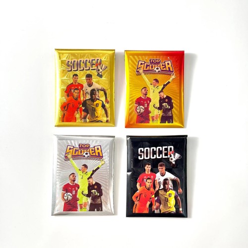 Football Star Card Gold Silver Black Colorful Footballer Trading Game Soccer Collection Soccer Player Cards for Kids