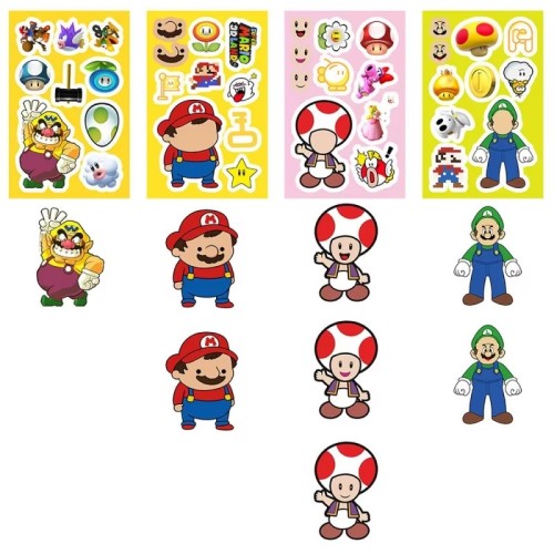 Kids Notebook Stickers Cartoon Characters Funny Children Custom Adhesive Sticker Waterproof Wear-resistant Stickers