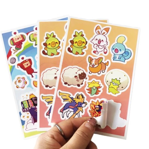 Kids Notebook Stickers Cartoon Characters Funny Children Custom Adhesive Sticker Waterproof Wear-resistant Stickers