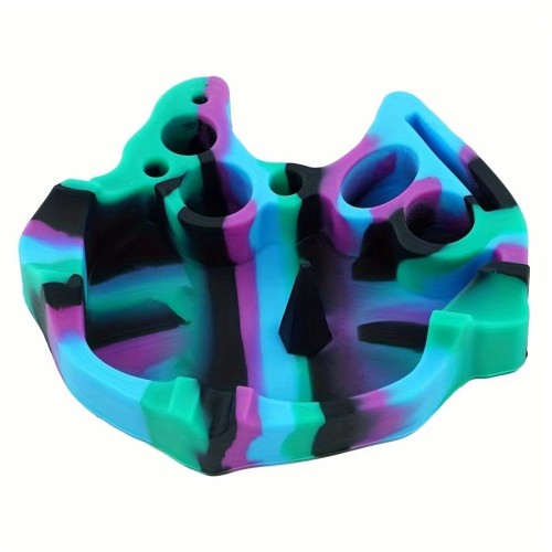Factory Wholesale Smoke Shop Concave Heat Resisting Silicone Ashtray Smoker's Ash Tray with Cone Base