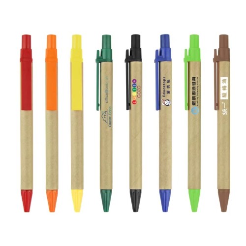 Hot Sale Eco Friendly Paper Ballpoint Pen Custom logo for Promotional