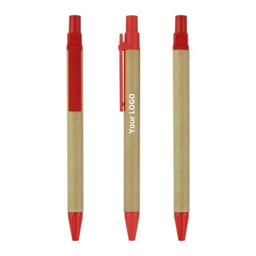 Hot Sale Eco Friendly Paper Ballpoint Pen Custom logo for Promotional