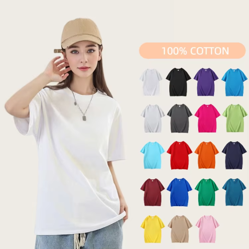 Company T Shirt Printing 180Gsm Cotton Custom T Shirts Your Own Brand Blank Tshirts