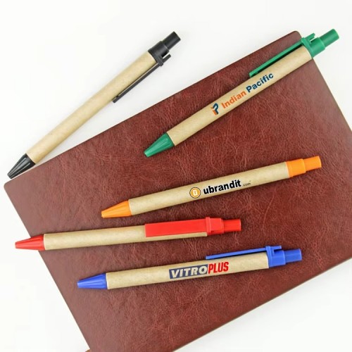 Hot Sale Eco Friendly Paper Ballpoint Pen Custom logo for Promotional