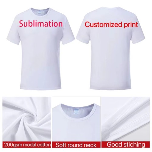 Factory Price Modal Cotton Sublimation Plain t Shirt High Quality Plus Size Custom logo Brand Women Men's T-shirts