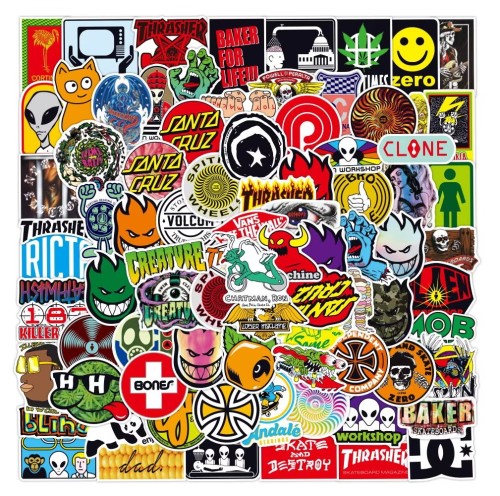 100pcs/pack Brand Style Graffiti Galaxy Stickers
