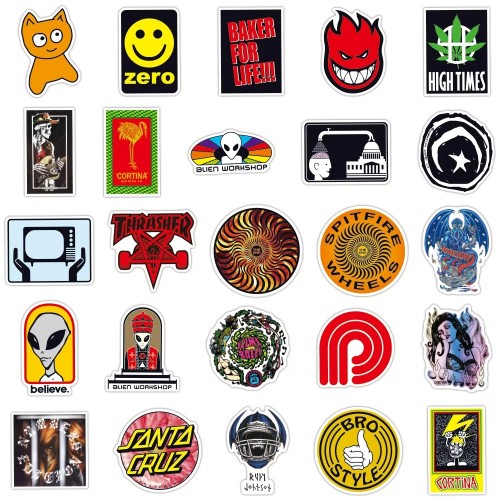 100pcs/pack Brand Style Graffiti Galaxy Stickers