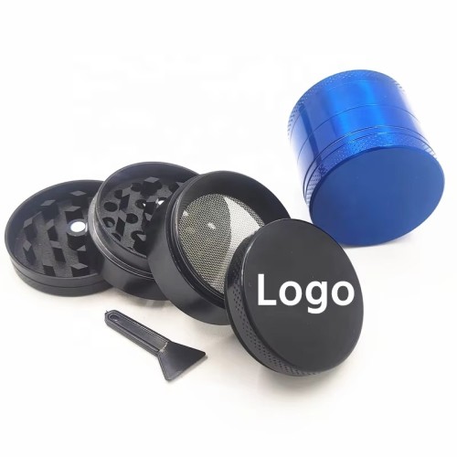 Grinders Herbal Smoking Tobacco Zinc Alloy 4 Layers Metal Grinder Custom logo