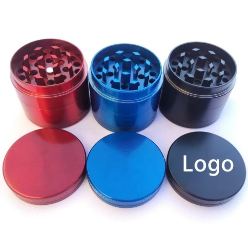Grinders Herbal Smoking Tobacco Zinc Alloy 4 Layers Metal Grinder Custom logo