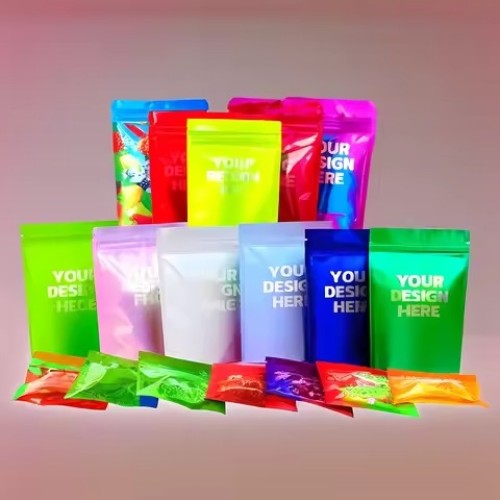 Digital Print Smell Proof Empty Zipper Mylar Bags 1g 3.5g Reusable Food Grade Plastic Tobacco Storage Customizable Logo