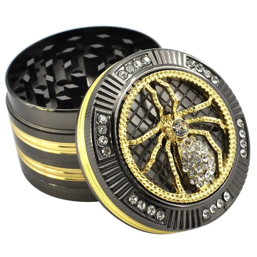 Custom Logo Zinc Alloy Premium Metal Grinder Wholesale Diamond Animals Manual Herb Grinder