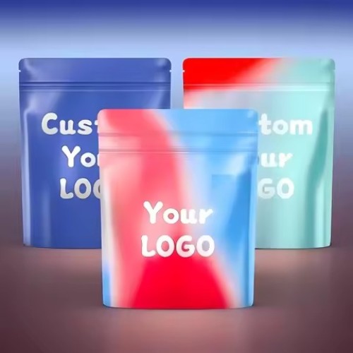 Digital Print Smell Proof Empty Zipper Mylar Bags 1g 3.5g Reusable Food Grade Plastic Tobacco Storage Customizable Logo