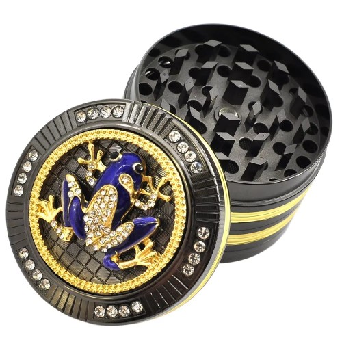 Custom Logo Zinc Alloy Premium Metal Grinder Wholesale Diamond Animals Manual Herb Grinder