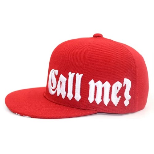 Factory Direct Retro Hat Buckle Custom 3D Embroidered Red Men's Hip Hop Snapback Hat