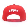 Factory Direct Retro Hat Buckle Custom 3D Embroidered Red Men's Hip Hop Snapback Hat