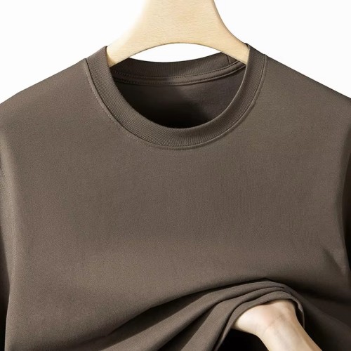 Custom Plain Heavyweight T-shirt Luxury Tshirt Custom Print logo Mock Neck Blank t Shirt for Men High Quality Brand