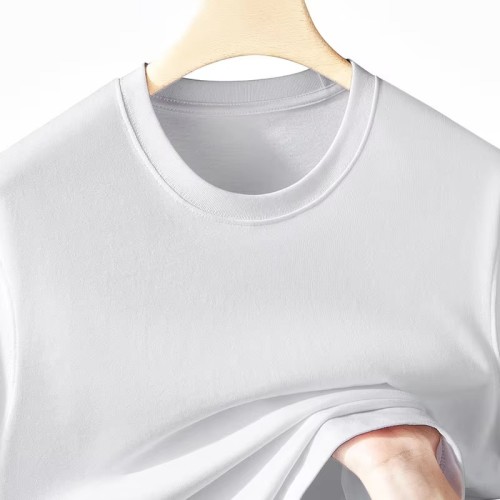 Custom Plain Heavyweight T-shirt Luxury Tshirt Custom Print logo Mock Neck Blank t Shirt for Men High Quality Brand