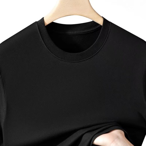 Custom Plain Heavyweight T-shirt Luxury Tshirt Custom Print logo Mock Neck Blank t Shirt for Men High Quality Brand