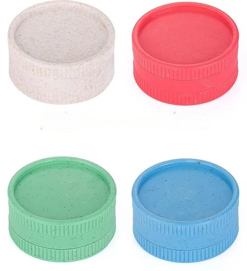  Wholesale Custom Smoking Accessories 55mm Plastic Manual Dry Herb Grinder Custom Logo